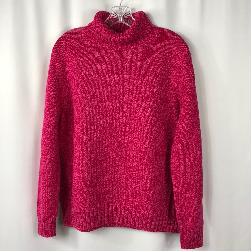 Land’s End Turtle Neck Sweater Size XL Pink